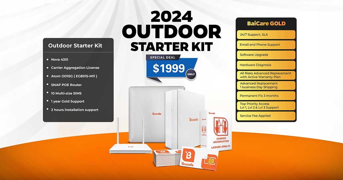 Baicells 2024 Outdoor Starter Kit: A Turnkey Solution for Private LTE ...