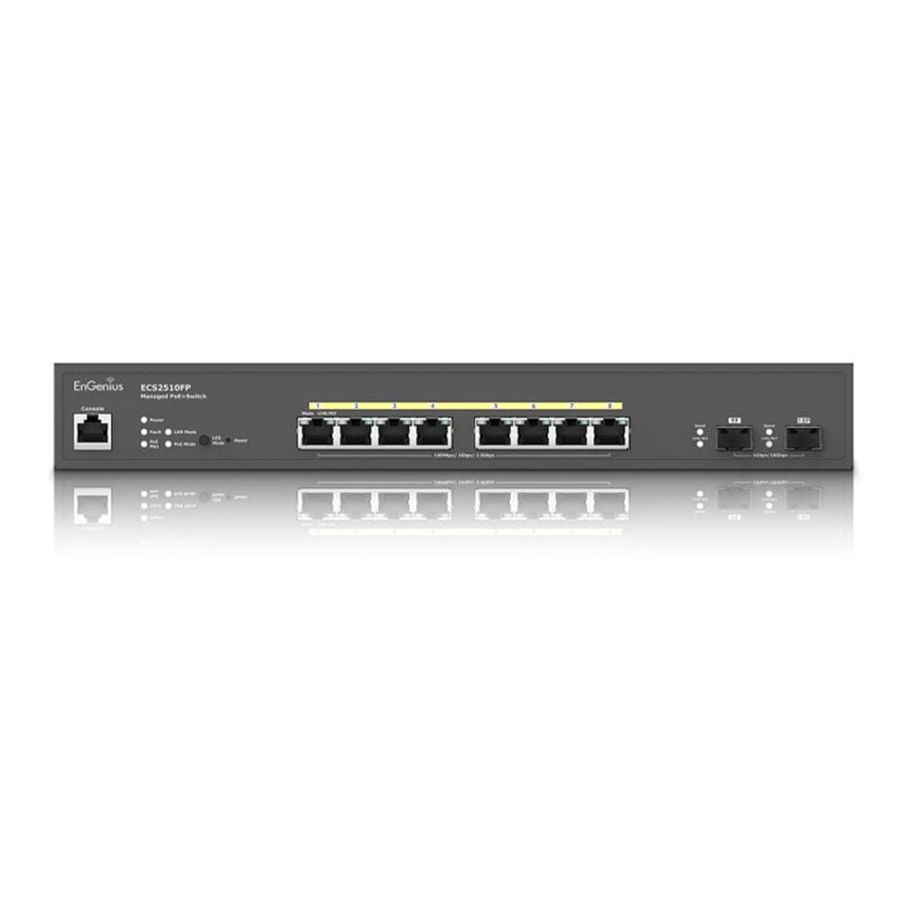 EnGenius ECS2510FP Cloud 8-Port 240W PoE+ Switch 2xSFP+