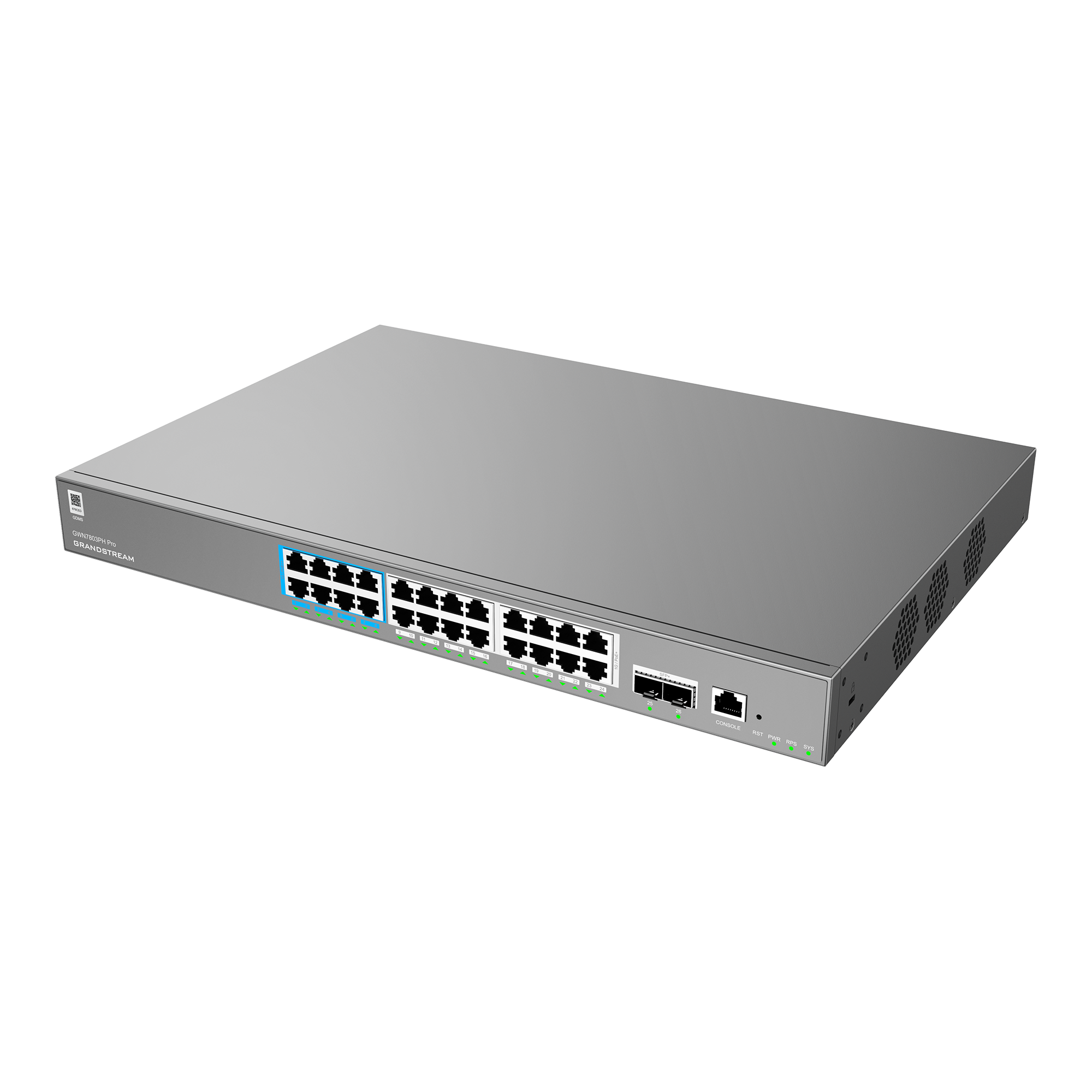Grandstream GWN7803PH-PRO Pro Managed PoE Network Switch 24xGigE 2xSFP+ 400W