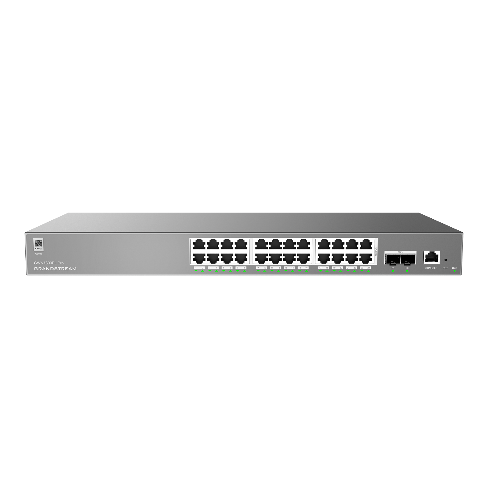 Grandstream GWN7803PL-PRO Pro Managed PoE Network Switch 24xGigE 2xSFP+ 250W