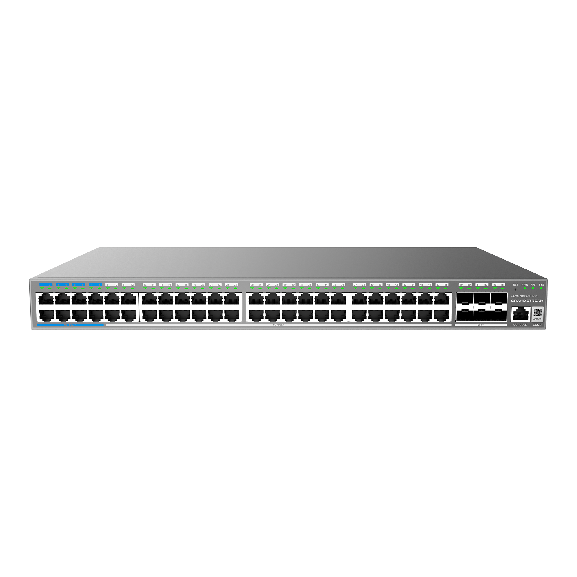 Grandstream GWN7806PH-PRO Pro Managed PoE Network Switch 48xGigE 6xSFP+ 800W