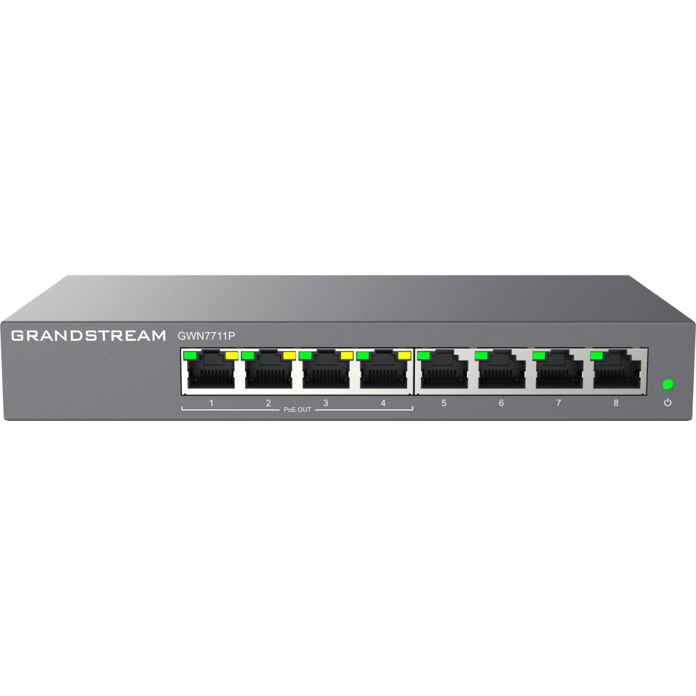 Grandstream Networks GWN7711P PoE Layer 2 Lite Managed Switch 8xGigE